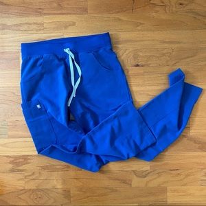 Figs Kade cargo scrub pants in Winning Blue